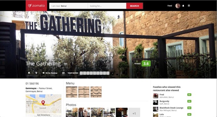 Zomato the popular restaurant discovery service, expands further into the Middle East launches in Lebanon
